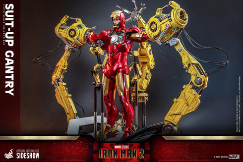 Hot Toys Iron Man Mark IV & Suit-Up Gantry - Iron Man 2 - QS020 & ACS02 - 1/4 Scale Collectible Figure Set